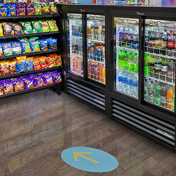 Learn about True® Refrigeration and our Checkout Lane Concept Solutions - Snacks on Grocery Shelf and Beverage Fridges