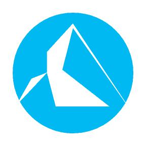 True Ice logo light blue mountain